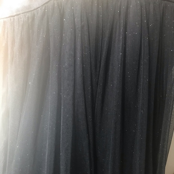 Eliza J black long skirt size 10, glittery tulle fabric and silk. - Picture 4 of 10